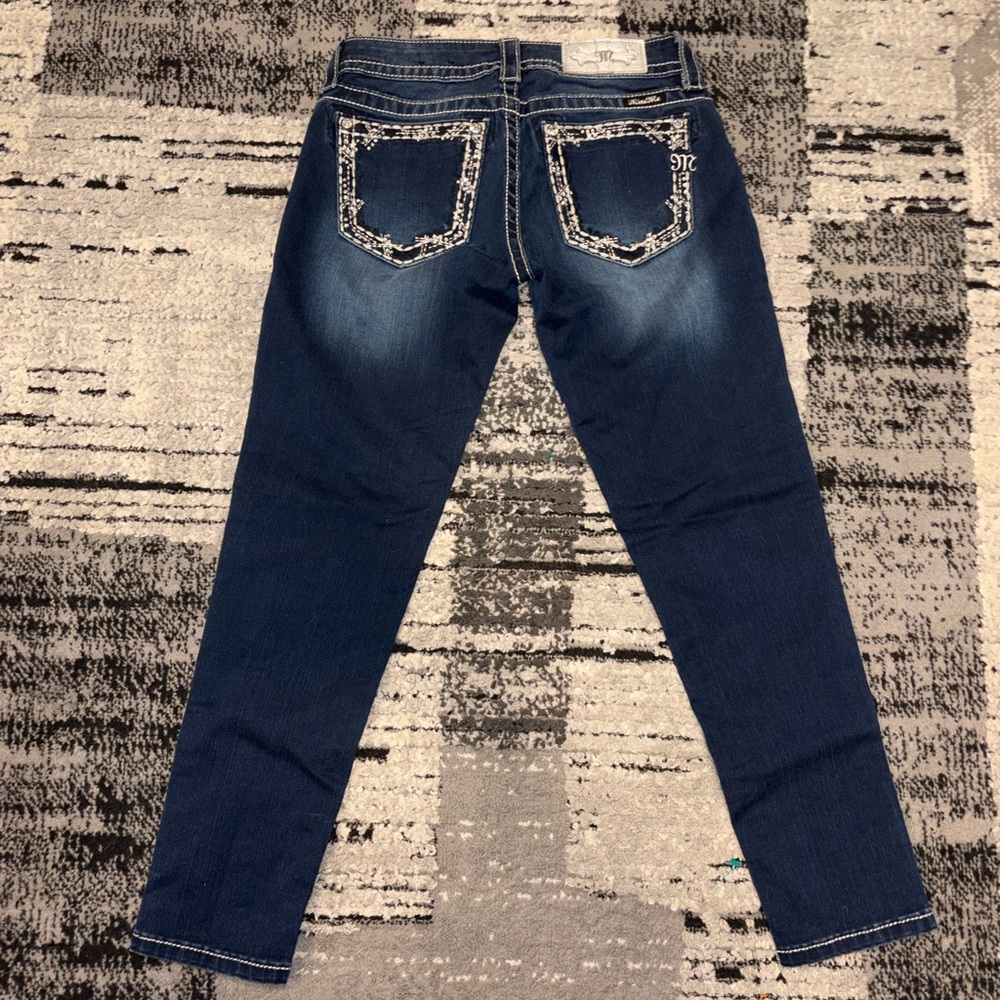 Miss Me Signature Skinny Embellished Dark Wash Jeans